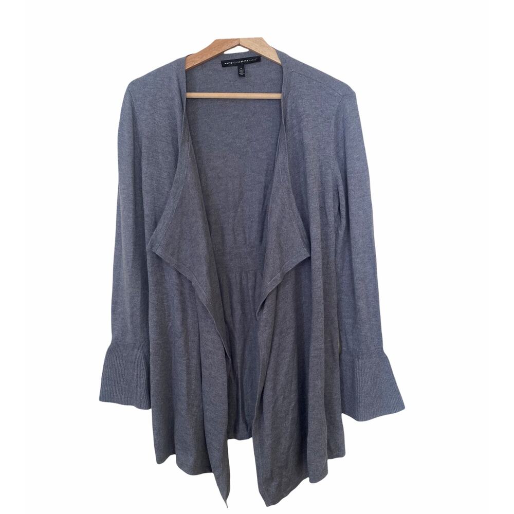 White House Black Market Ribbed Bell Sleeve Cardigan Women's Size S